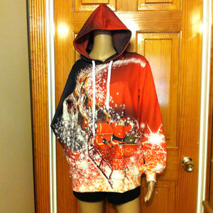 Printed Santa Hoodie